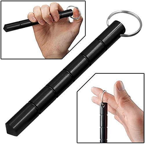 Design-Pie Safety Key Chain, Solid Aluminum Short Stick Protection Gift Keychains for Women - Image 4