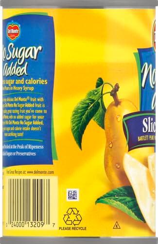 Del Monte Canned Bartlett Sliced Pears in Water, Artificially Sweetened, No Sugar Added, 14.5-Ounce - Image 13