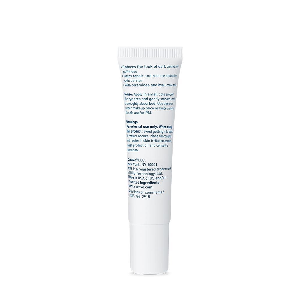 CeraVe Eye Repair Cream, Under Eye Cream For Puffiness And Bags Under Eyes, Hyaluronic Acid + Niacinamide + Marine Botanical Complex, Oil Free & Opthalmologist Tested - Image 7