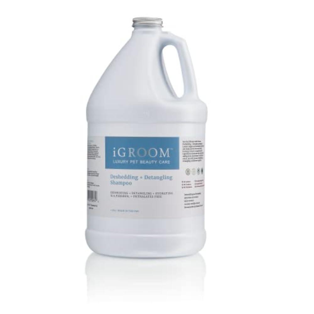 iGroom Deshedding & Detangling Dog Shampoo, Luxury Pet Beauty Care, Loosen Tangles + Unwanted Undercoat, Adds Shine + Volume, Made in USA (1 GAL)