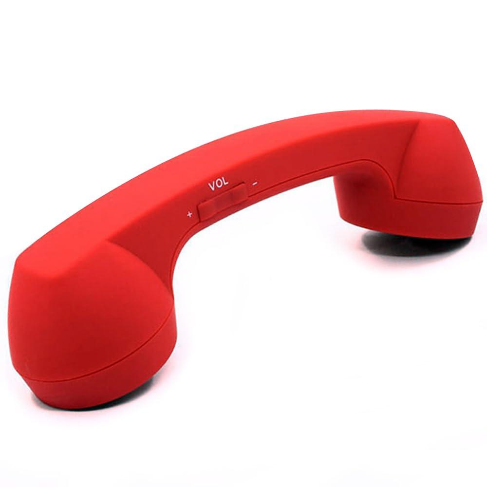 ENJOY-UNIQUE Retro Phone Handset for Cell Phone, Wireless Bluetooth Retro Telephone Handset Mic Headphones Comfort Retro Cell Phone Handset Mic Speaker Phone Call Receiver