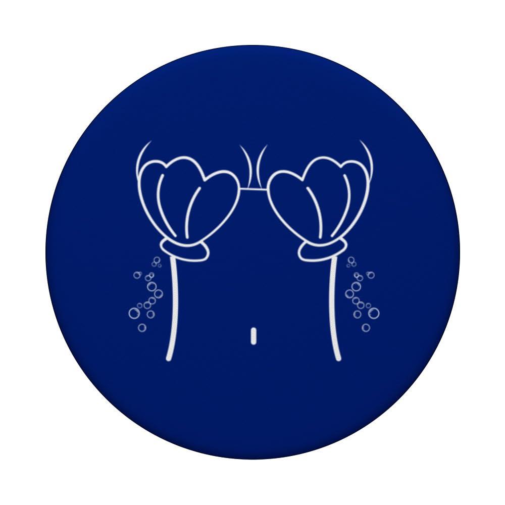 Mermaid Shell Bra Cleavage Torso Belly Button Costume PopSockets Standard PopGrip - Image 3