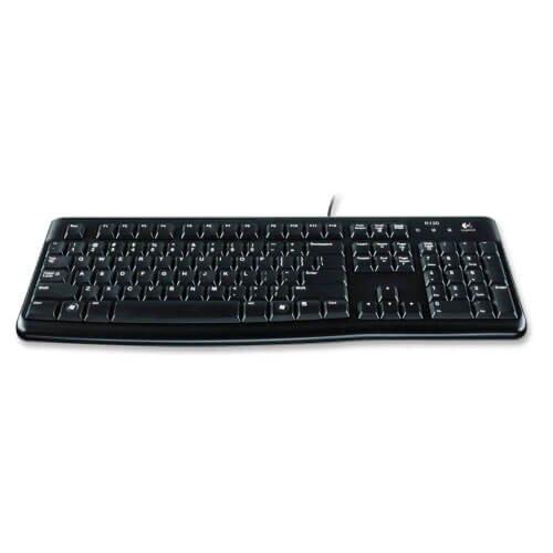 Logitech K120 Wired Keyboard for Windows, Plug and Play, Full-Size, Spill-Resistant, Curved Space Bar, Compatible with PC, Laptop - Black - Image 4
