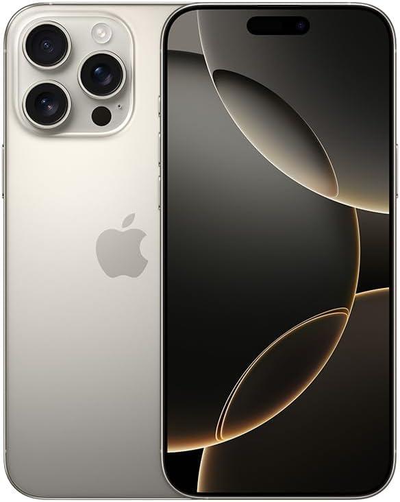 Apple iPhone 16 Pro Max, US Version, 256GB, Natural Titanium - Unlocked (Renewed)