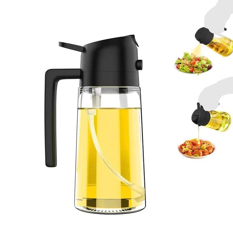 AZZS 16oz Olive Oil Dispenser Bottle, Oil Sprayer for Cooking, Air Fryer, Salad, BPA-Free, 470ml, Black - Image 8