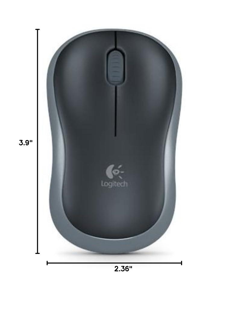 Wireless Mouse - Logitech M185 Wireless Mouse,Black Red - Image 6