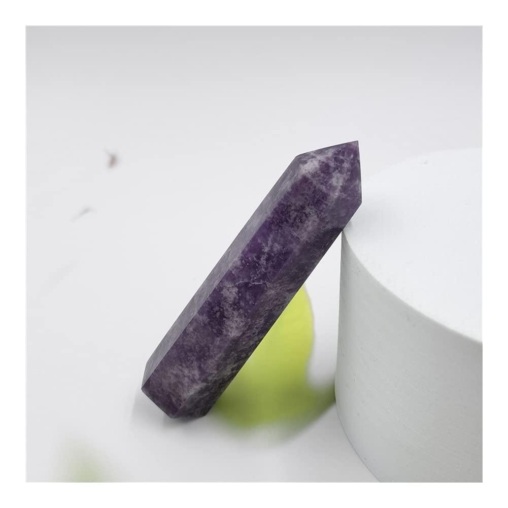 Health & Household 1PC Natural Crystal Lepidolite Column Crystal Point Quartz Mineral Stone Healing Obelisk Wand Home Decor DIY Gift Decoration - Image 4