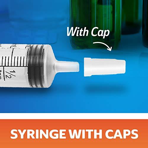 10ml Oral Syringe With Cap (100 Pack) | Oral Dispenser Without Needle, Luer Slip Tip | Individually Wrapped Medicine Dropper For Infants & Pets - Image 5