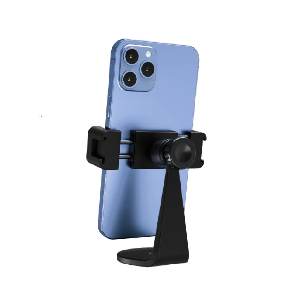 Pivo Smart Mount Adjustable 360° Vertical and Horizontal Smartphone Aluminum Holder Stand with Universal Clamp Adapter ¼ inch Thread for Tripods - Image 2