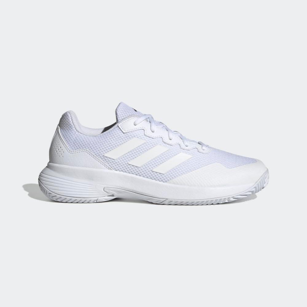 adidas Mens Gamecourt 2 Tennis Sneakers Shoes - White - Image 3