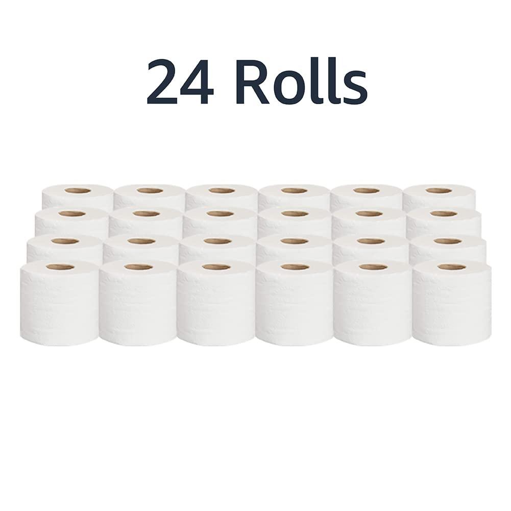 AmazonCommercial 2-Ply White Ultra Plus Individually Wrapped Toilet Paper |Bulk|Septic Safe |Compatible with Standard Dispensers|FSC Certified |400 Sheets per Roll (24 Rolls)(4.1 x 3.6 Sheet) - Image 5