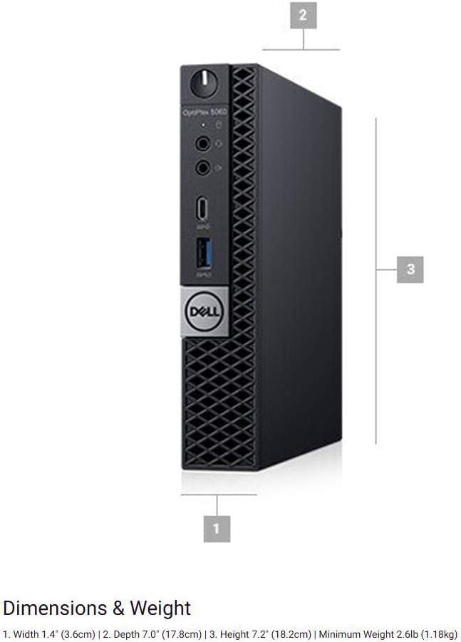 Dell OptiPlex 5060 Micro Desktop Computer | Hexa Core Intel i5 (2.1) | 16GB DDR4 RAM | 500GB PCIe M.2 NVMe | Windows 11 Professional | Home or Office PC (Renewed) - Image 3
