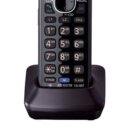 Panasonic 2-Line Cordless Phone System with 2 Handsets - Answering Machine, Link2Cell, 3-Way Conference, Call Block, Long Range DECT 6.0, Bluetooth - KX-TG9542B (Black) - Image 2
