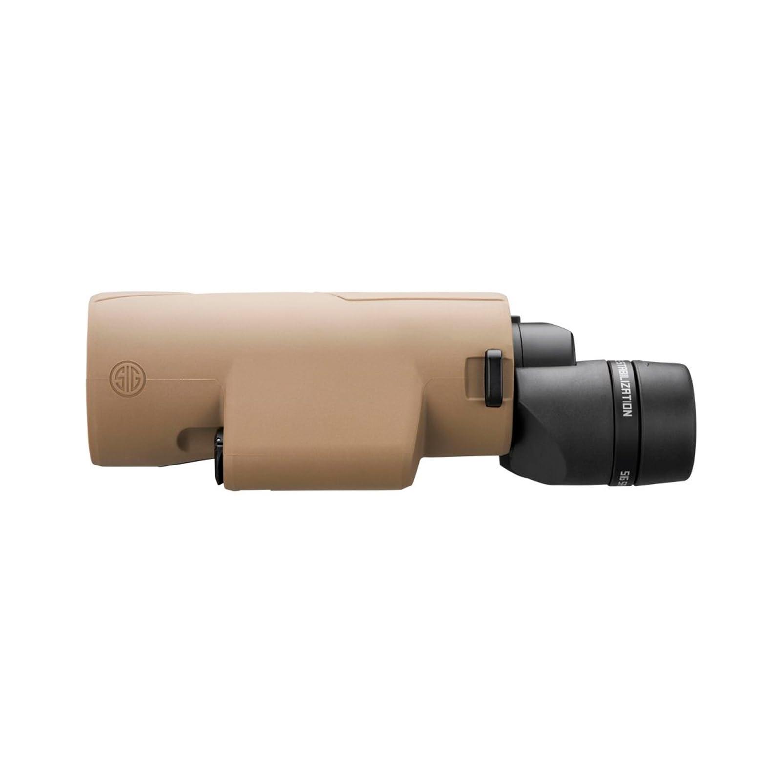 SIG SAUER ZULU6 HDX PRO 18x50mm Waterproof Fogproof Durable FDE Image Stabilized Hunting Binoculars, Multicoated Anti-Glare Lenses, Up to 40 Hours Runtine, Carrying Case & Carrying Strap Included - Image 3