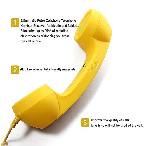 Gigicloud Retro Telephone, Universal Phone Handset Radiation-Proof Receivers Classic Mobile Phone - Image 5