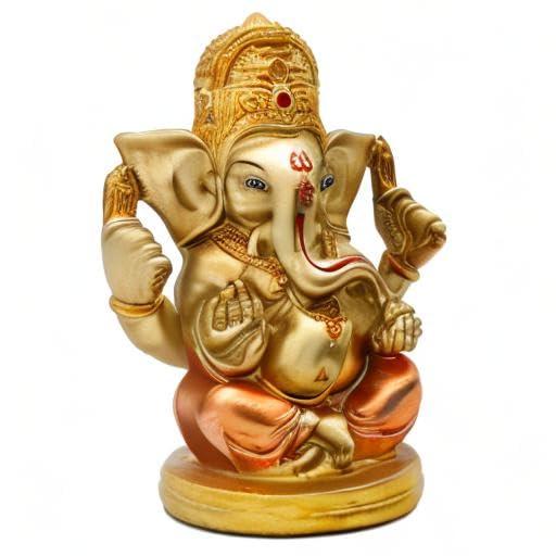 Indian God Lord Ganesha Statue - 5" H Hindu God Ganesh Idol for Diwali Gifts Meditation Yoga Room Altar Decoration Home Temple Mandir Pooja Item - Image 10