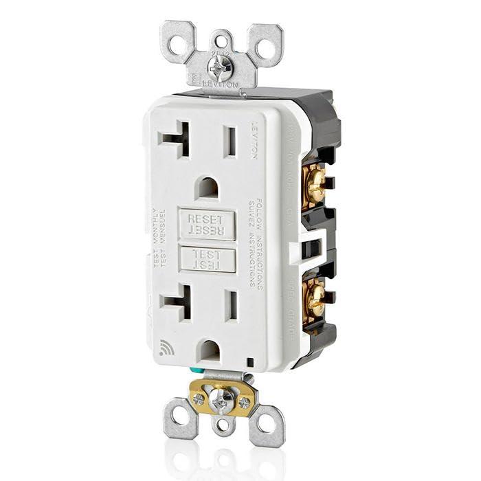 Leviton Smart GFCI, 20 Amp, Self Test, Tamper-Resistant with LED Indicator Light, Send Notifications Directly to Your Smartphone, D2GF2-KW, White - Image 3