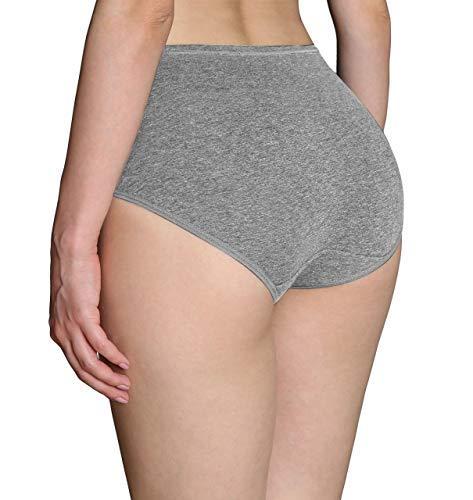 Womens Underwear,Cotton Mid Waist No Muffin Top Full Coverage Brief Ladies Panties Lingerie Undergarments for Women Multipack - Image 4