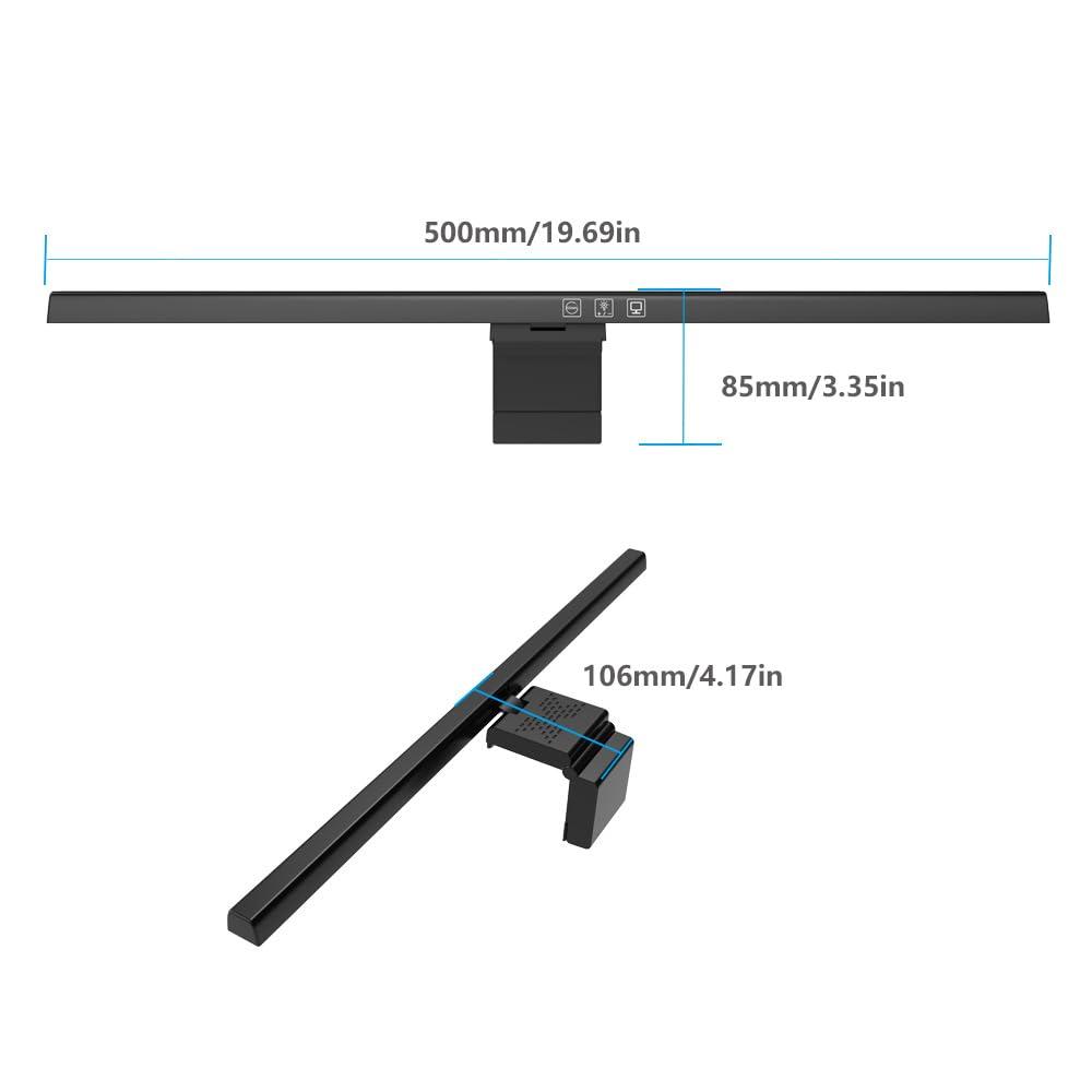 Vctitil Computer Monitor Light Bar, 3 Color Temperature Mode Computer Screen Monitor Light Bar for Eye Caring, USB Powered Stepless Dimming LED Light Bar for Home and Office - Image 2