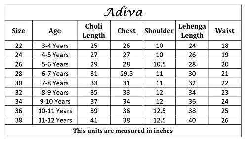 ADIVA Girls Indian Ethnic Wear Lehenga Choli for Kids - Image 4