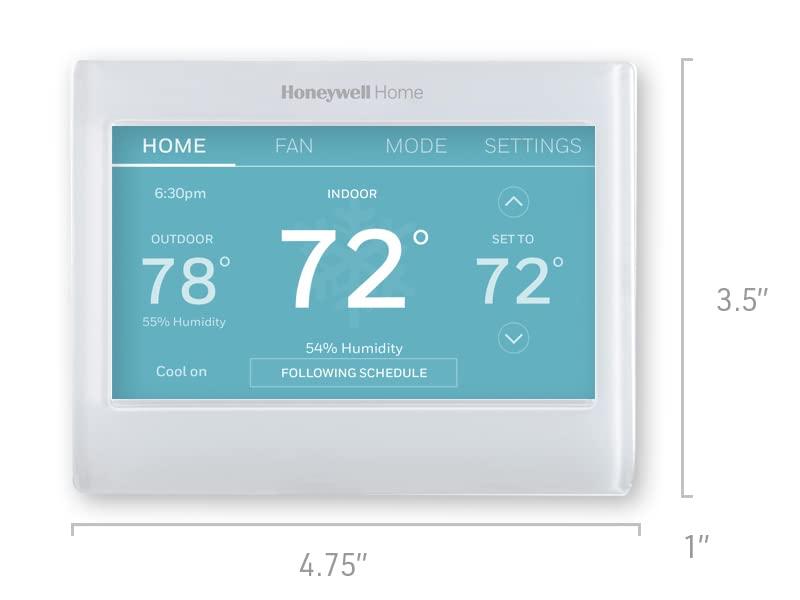 Honeywell Home Smart Color Wi-Fi Programmable Touch Screen Thermostat, Energy Star, Alexa Ready, White - C-Wire Required, Not Compatible with Line Volt Heating, RTH9600WF - Image 3