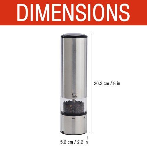 Peugeot Electric Salt & Pepper Mill Set - Stainless (Elis U'select Stainless Steel) - Image 3
