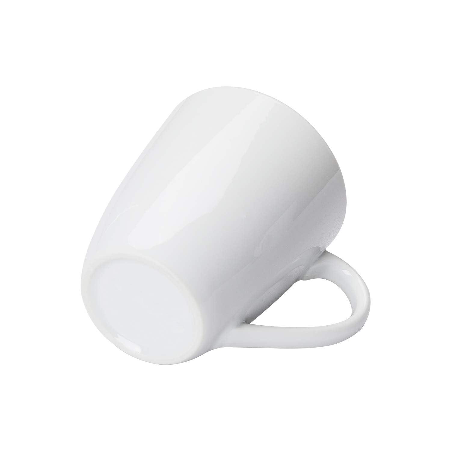Amazon Basics Porcelain, 12 oz Coffee Mug Set, 12 Count, White (Previously AmazonCommercial brand) - Image 3