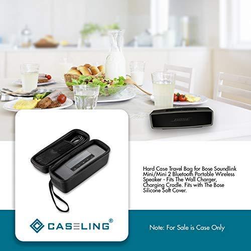 Caseling Hard Case Fits Bose soundlink Mini II (1 and 2 Gen) and JBL Flip Portable Wireless Speaker & Charger/Cable Accessories - Fits with The Bose Silicone Soft Cover - Storage Carrying Travel Bag - Image 5