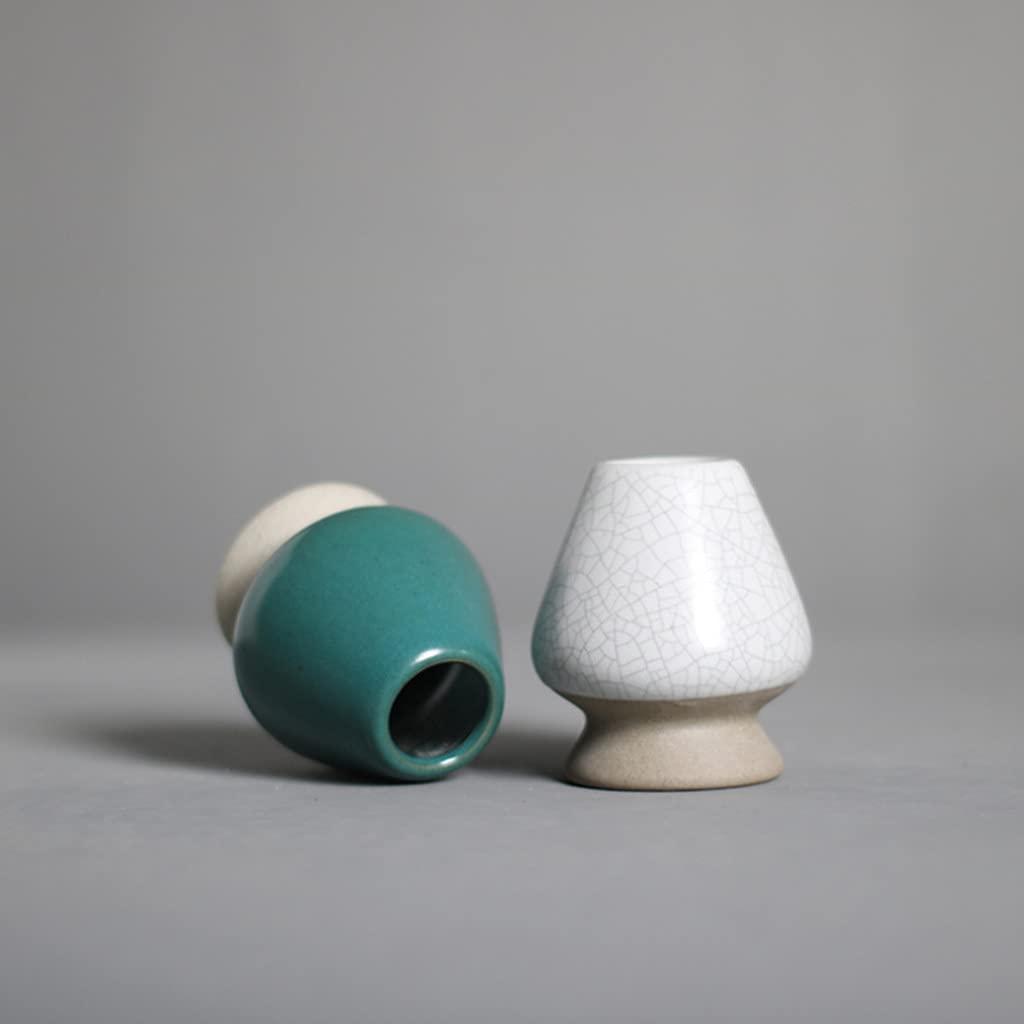 Matcha Tea Whisk Holder Ceramic Holder for Bamboo Matcha Chasen fit for Matcha Chasen Tea Set Accessories (White 2) - Image 8