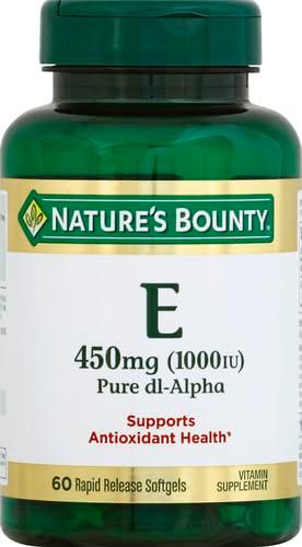 Nature's Bounty Vitamin E 1000 IU Softgels, Supports Antioxidant Health & Immune System, 1 Pack, 60 Softgels - Image 4