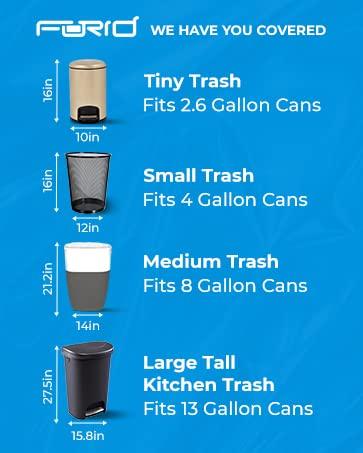 FORID 13 Gallon Trash Bags - Clear Plastic Garbage Bag Unscented Tall Medium Can Liners for Kitchen Office Home Waste Basket 5 Roll 55 Liters 80 Counts - Image 7