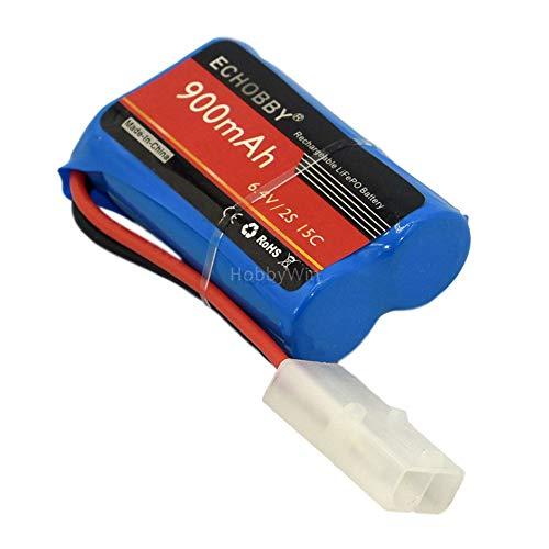 ECHOBBY 6.4V 2S 900mAh Life Battery KET2P Female Plug P-to-R for RC Model Buggy Car Truck Speed Boat - Image 7