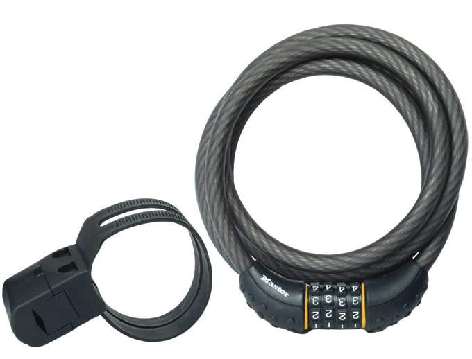 Master Lock Cable Lock, Set Your Own Combination Bike Lock, 6 ft. Long, Black, 8122D - Image 7