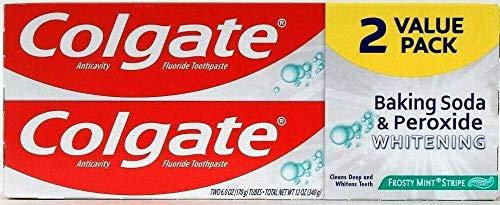 Colgate Colgate baking soda and peroxide whitening toothpaste, frosty mint - 6 ounce (twin pack), 12 Fl Oz - Image 1