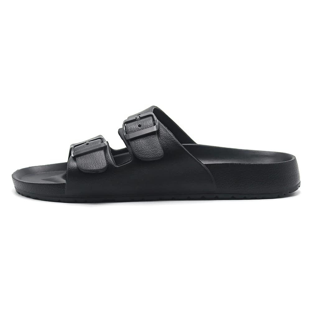 BEMGNAR Men’s Lightweight Comfort Slides Double Buckle Slip-on Adjustable EVA Orthopedic Flat Sandals - Image 9