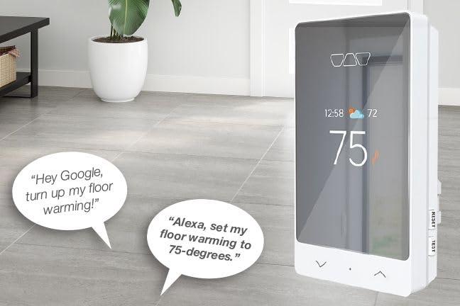 Schluter Ditra-Heat-E-RS1 Smart Thermostat with Floor Sensors, Energy Tracking, GFCI Protected - Ideal for Home Floor Heating - Mirror-Finish, App Control, Voice Assistant Compatible - DHERT105/BW - Image 5