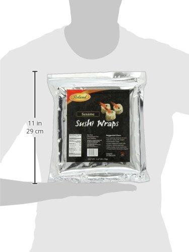 Roland Foods Sesame Sushi Wrap, Sourced in the USA, 20-Count Package - Image 2