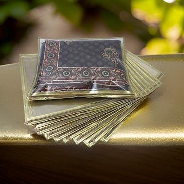 Transparent Saree Covers/Bags with Stainless Steel Zipper Lock, Suitable for Single Saree Pack (10)