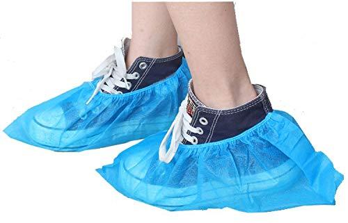 Disposable Shoe Covers 100PCS 400g Non-Slip Durable Indoor Boot Overshoes Protector Thicked Non-Woven Fabric Shoe Covers for Carpet Floor Protection Construction Offices One Size Fits All (Blue)… - Image 5