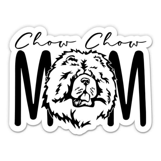 Chow Chow Mom Sticker - 3" Laptop Sticker - Waterproof Vinyl for Car, Phone, Water Bottle - Chow Chow Dog Decal