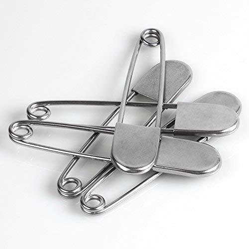 Coitak Large Safety Pins, 5 inch Safety Pins, 10 PCS Stainless Steel Safety Pins Large, Silver Huge Strong XL Safety Pins, Extra Large Laundry Pins for Blankets - Image 5