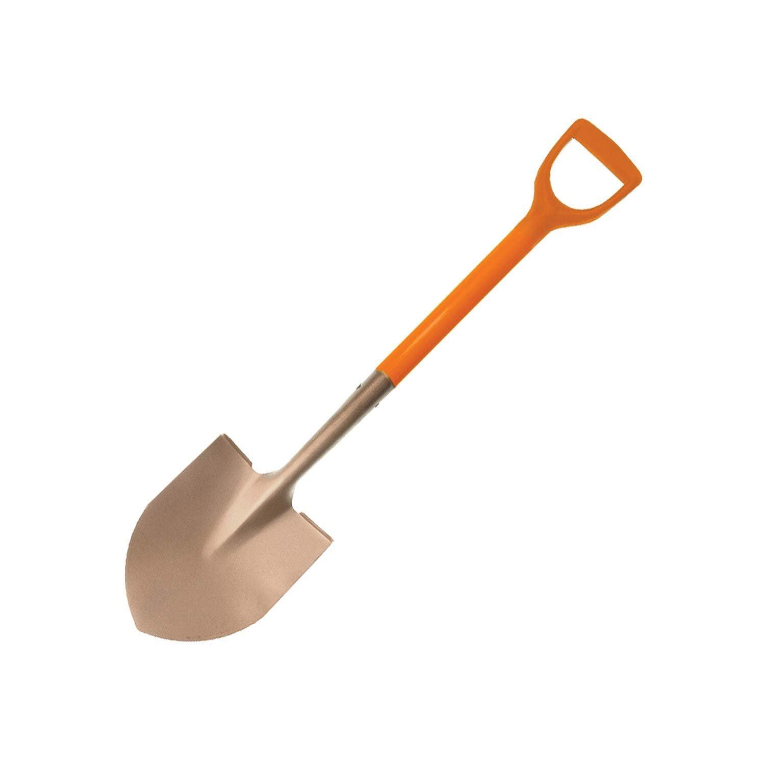 CS Unitec | Non-Sparking Round Shovel | 240 X 280 mm | Nupla D-Handle | Aluminum Bronze | Non-Magnetic | Corrosion Resistant | EX1006D-280A