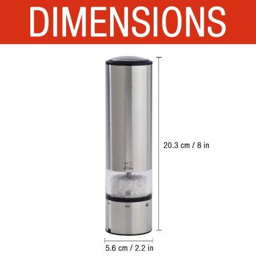 Peugeot Electric Salt & Pepper Mill Set - Stainless (Elis U'select Stainless Steel) - Image 4
