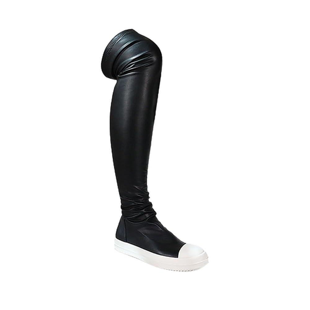 Liliana Women Thigh High Boots Flat Over The Knee Round Toe Tall Boots WANNABE-1