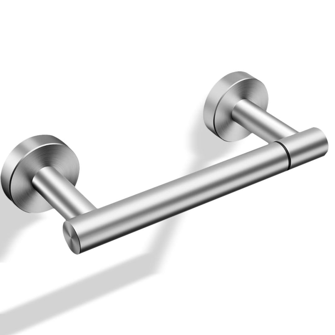 Day Moon Brushed Nickel Toilet Paper Holder - Wall Mount Modern Roll Holder for Bathroom