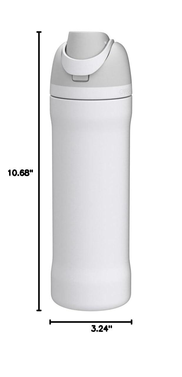 Owala FreeSip Insulated Stainless Steel Water Bottle with Straw, BPA-Free Sports Water Bottle, Great for Travel, 24 Oz, Shy Marshmallow - Image 2
