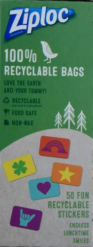 Ziploc Paper Sandwich and Snack Bags, Recyclable & Sealable with Fun Designs, 50 Bags Total - Image 12