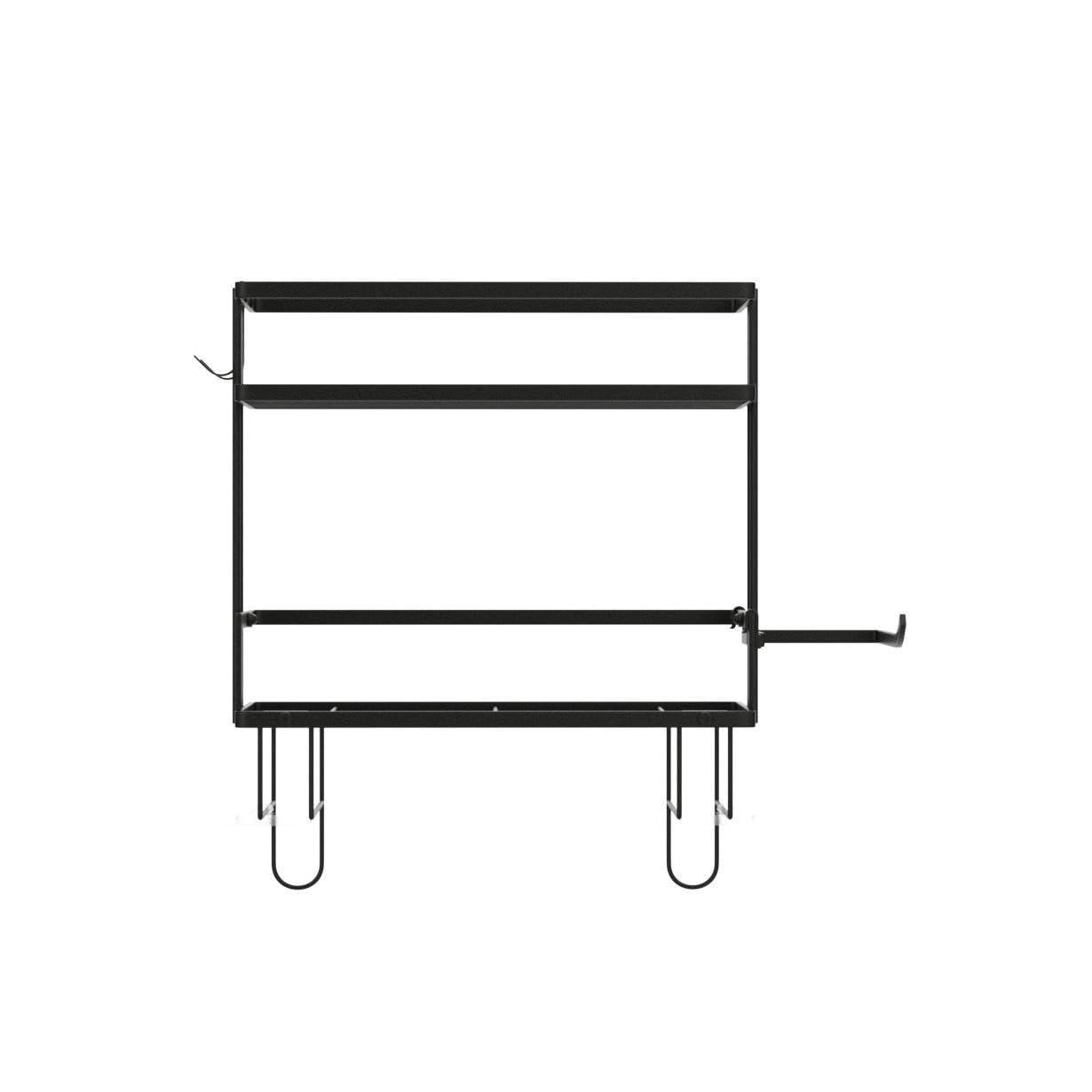 Godboat Bathroom Organizers, 2-Tier Over Toilet Storage, Floating Shelves with 2 Hooks & Paper Holder, Wall Mounted Shelf Furniture, Cool Accessories & Decor, Gifts for Women, Mothers Day (Black) - Image 4