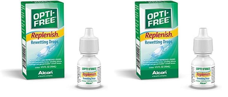 Opti-Free Replenish Rewetting Drops,10-mL,0.33 Fl Oz (Pack of 2)