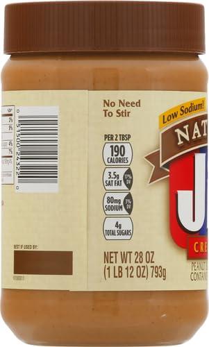 Jif Natural Creamy Peanut Butter Spread, 28 Ounces, Contains 90% Peanuts - Image 10